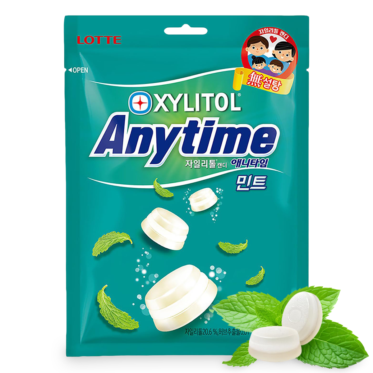 Lotte Anytime: A sugar-free mint candy from Korea