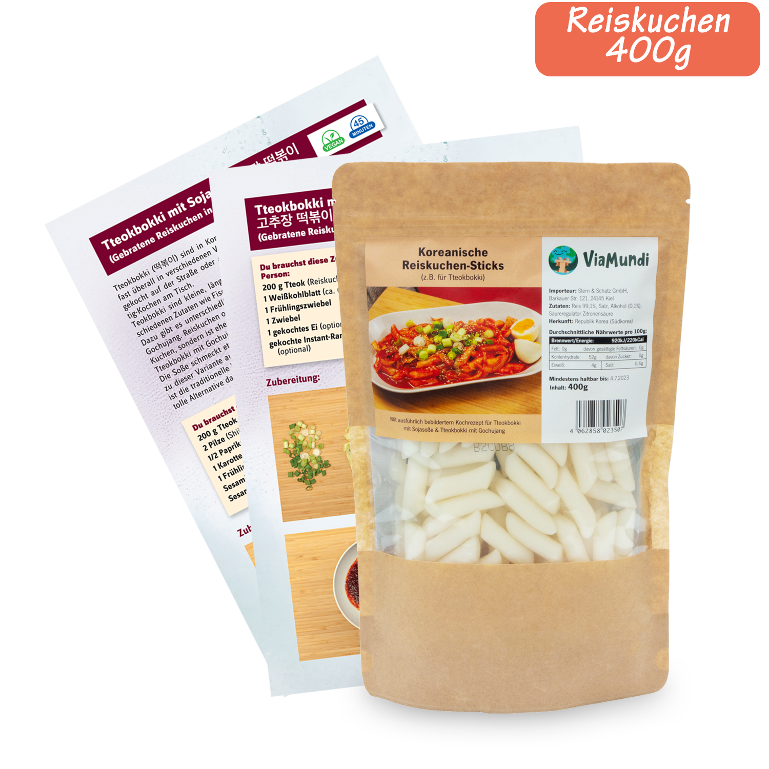 Tteokbokki Mini-Kochbox: Koreanische Reiskuchen mit Topokki Sauce deiner Wahl
