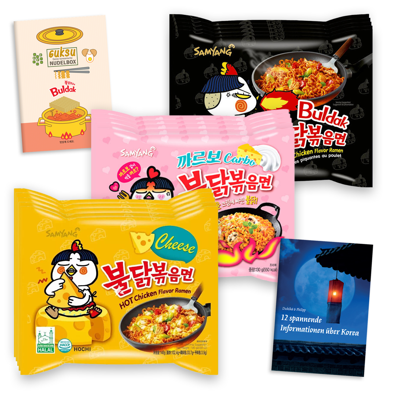 Guksu Buldak Instant-Nudeln Sets: Samyang Buldak Ramyeon (11 Geschmacksrichtungen)