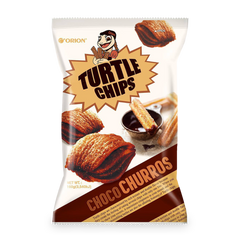 Orion Turtle Chips Choco Churros: koreanische Chips mit Schokolade und Zimt im 160-g-Beutel