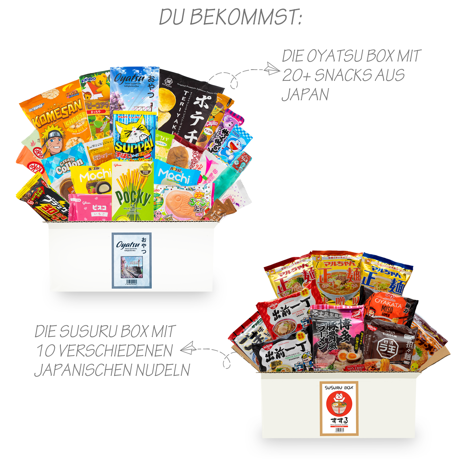 Japan Experience: 1 candy box & 1 noodle box from Japan