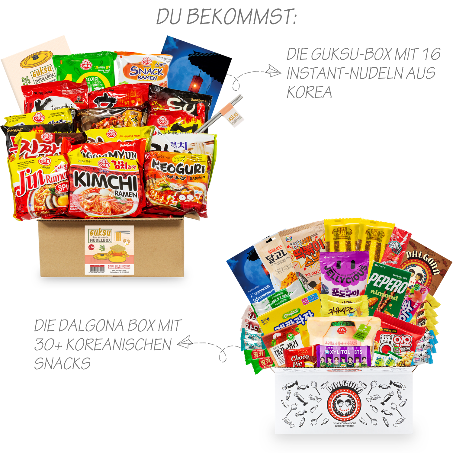 Korea Experience: 1 candy box & 1 noodle box from Korea