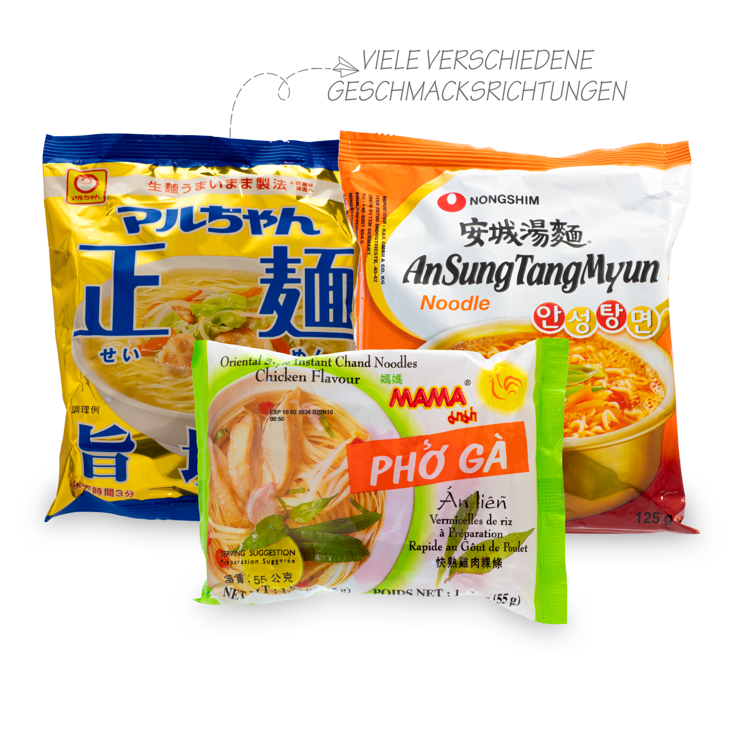 Noodle Street: Surprise boxes with Asian instant noodles in packs of 12 or 30