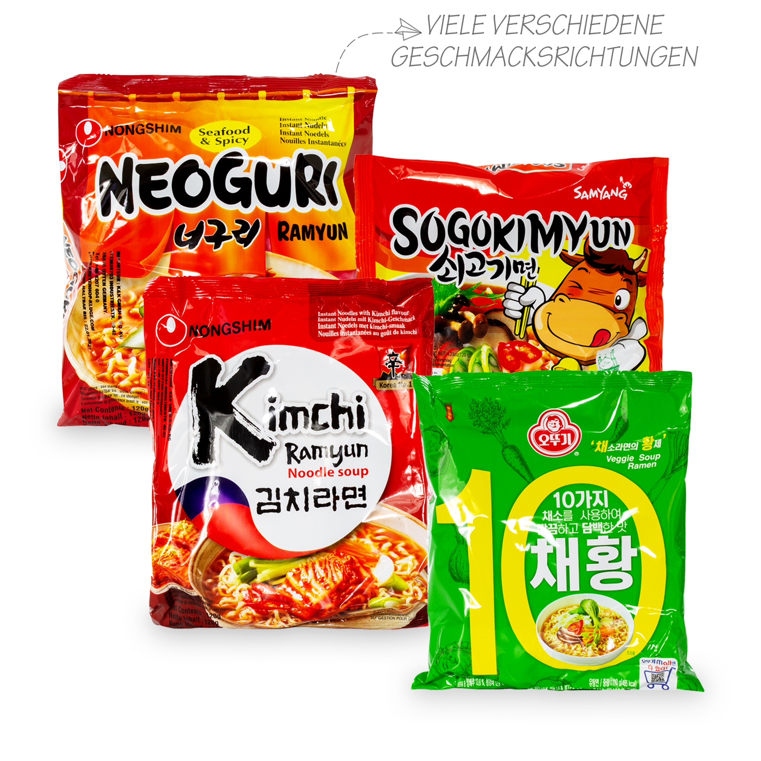 Guksu: Überraschungsboxen mit koreanischen Instant-Nudeln im 8er oder 16er Pack