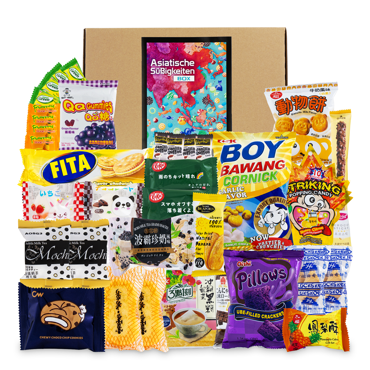 Asian Sweets Box: Surprise box with over 30 snacks from Asia