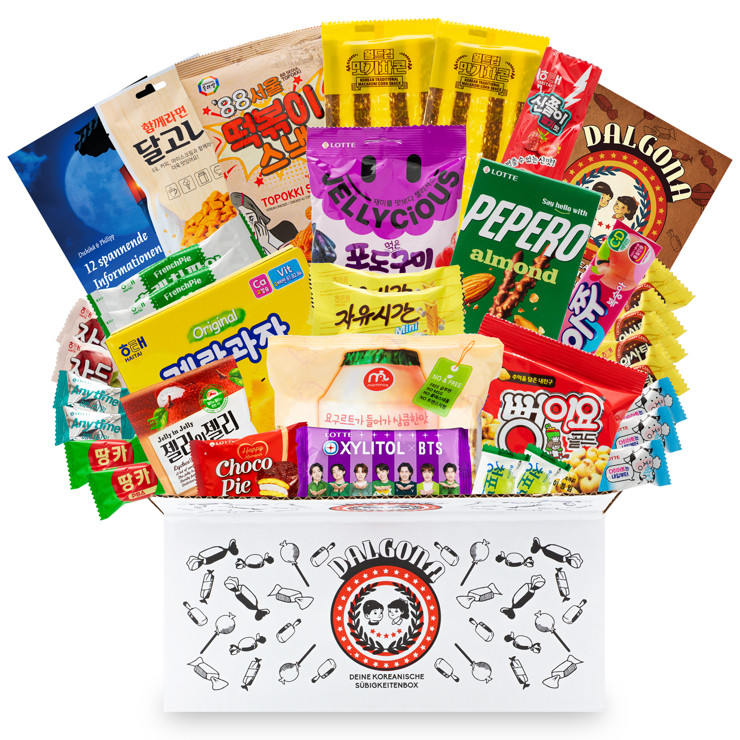 Dalgona: Überraschungsbox mit über 30 koreanischen Süßigkeiten