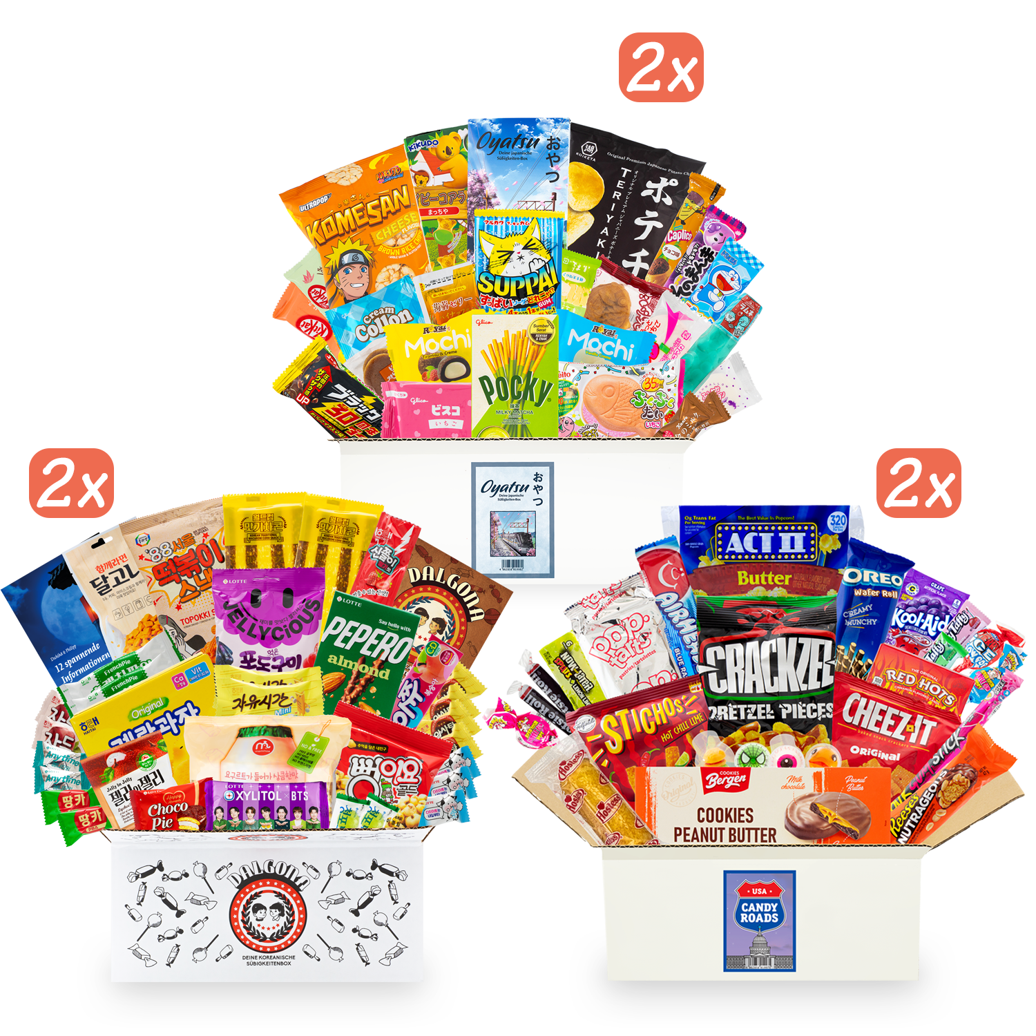 Double Candy Experience: 6 candy boxes from Korea, Japan and the USA