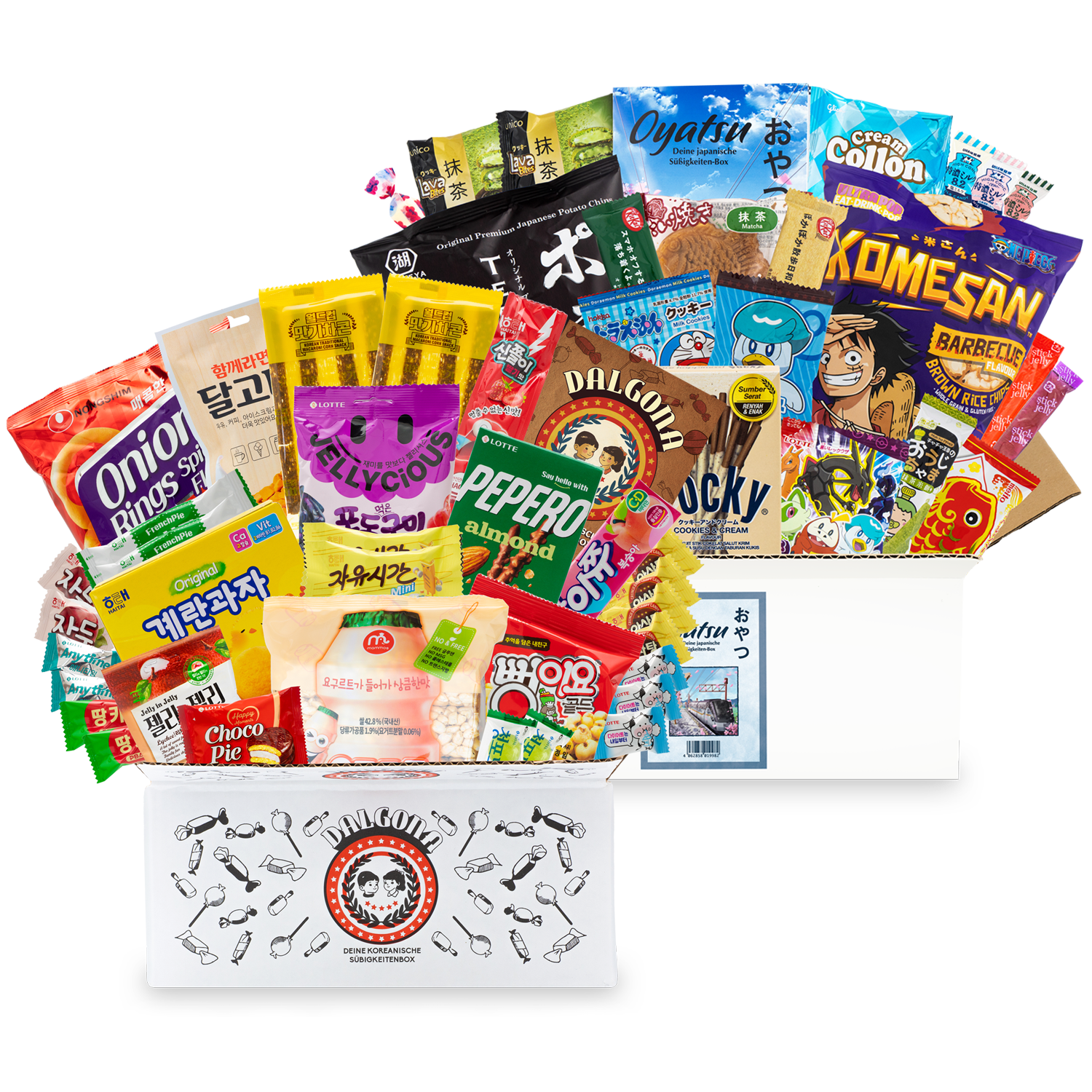 Snack-Bundle: 2 Süßigkeitenboxen aus Korea und Japan