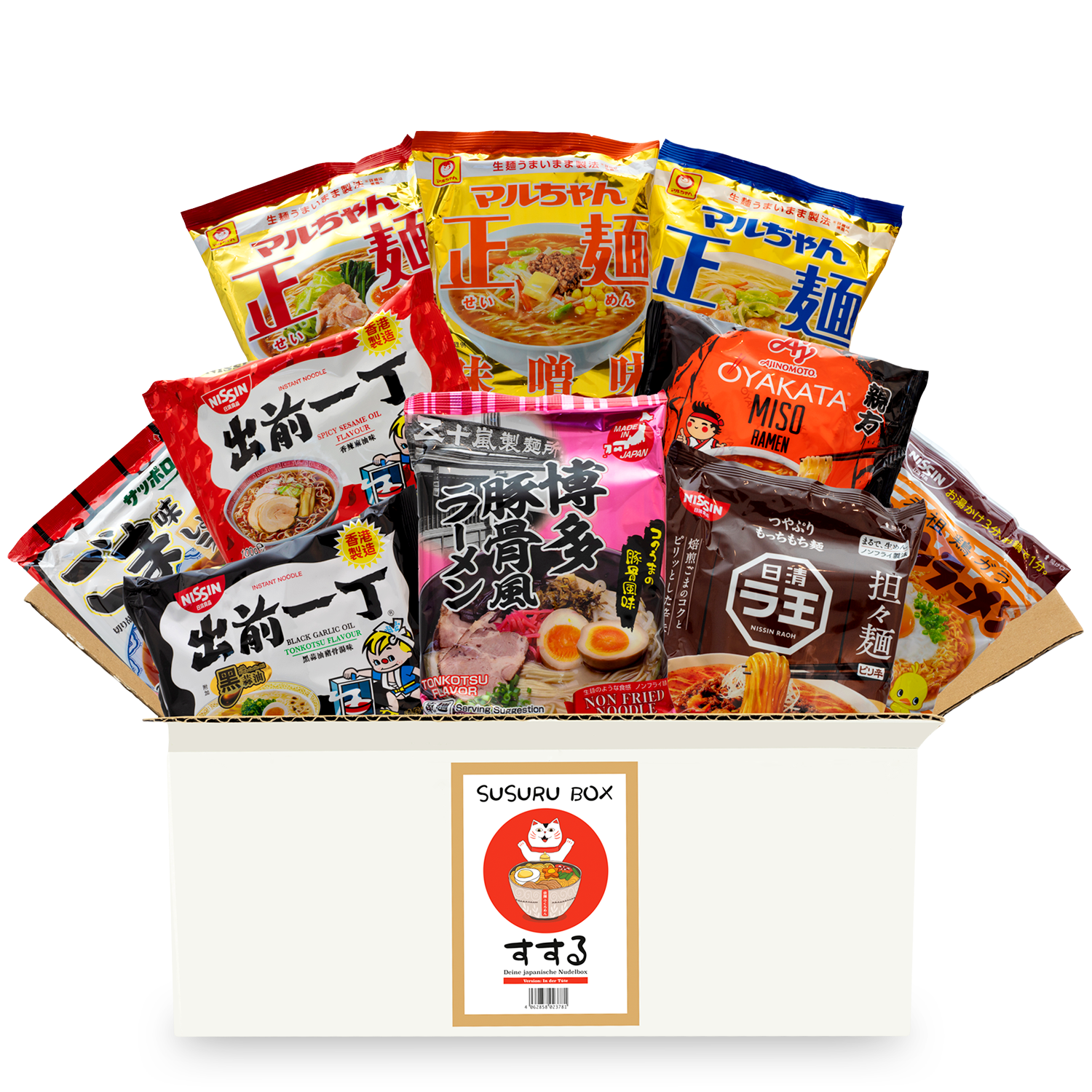 Susuru: Überraschungsbox mit 10 japanischen Instant-Nudeln