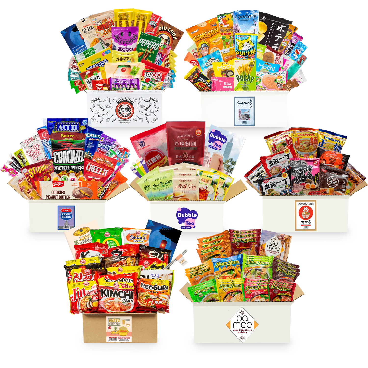 ViaMundi Experience: 7 surprise boxes with sweets, instant noodles and drinks