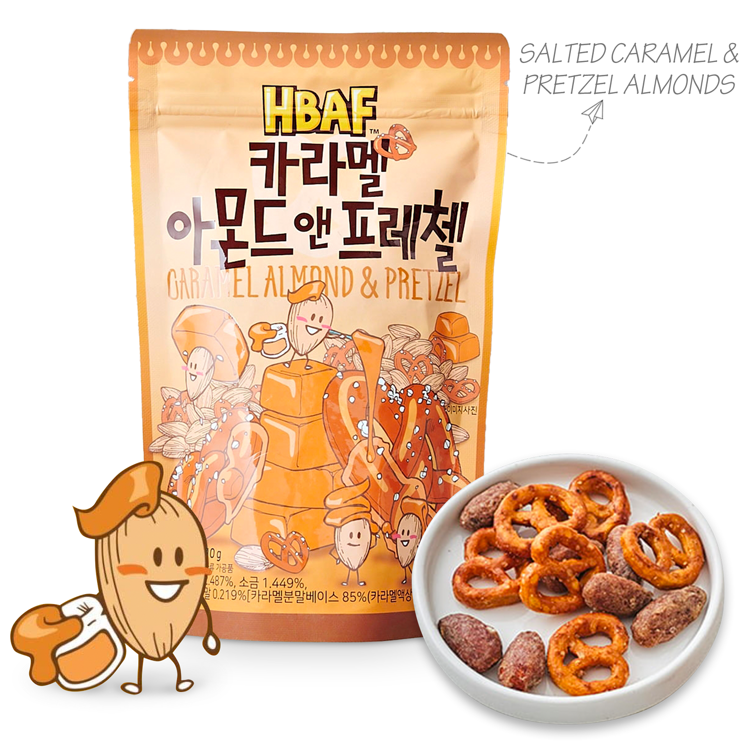 HBAF Mandeln: Ein koreanischer Mandel-Snack (5 Geschmacksrichtungen)