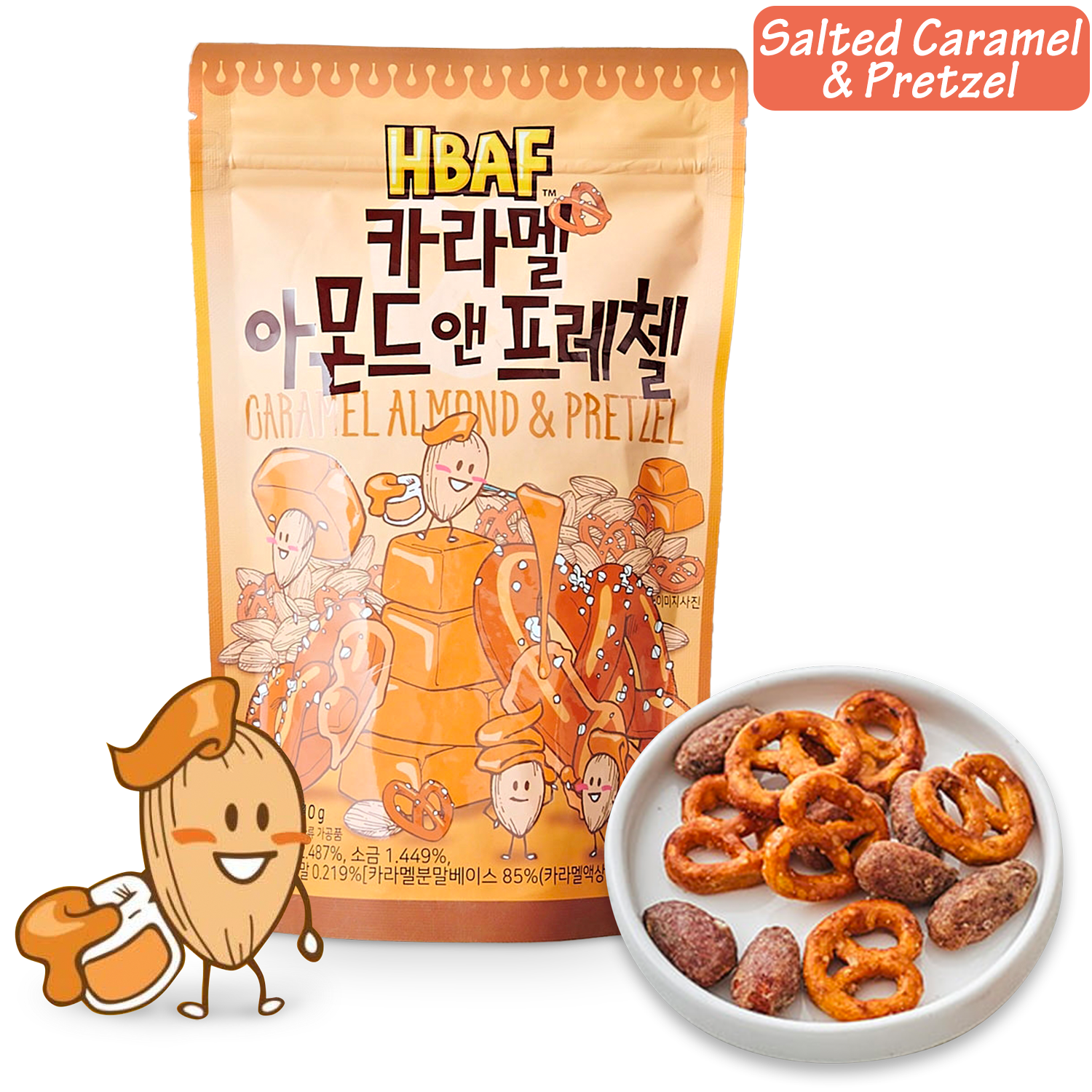 HBAF Mandeln: Ein koreanischer Mandel-Snack (5 Geschmacksrichtungen)