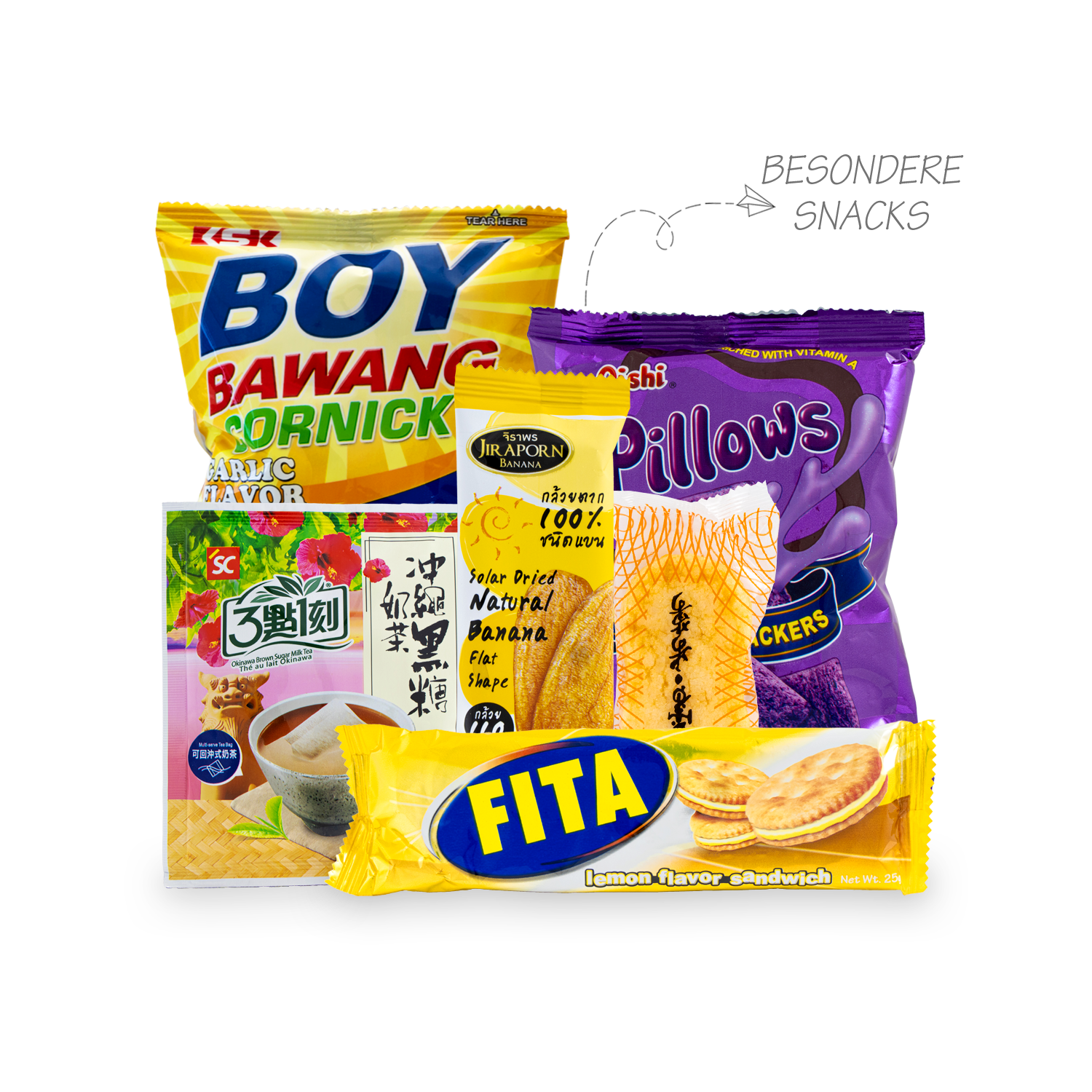Asiatische Süßigkeiten Box: Überraschungsbox mit über 30 Snacks aus Asien
