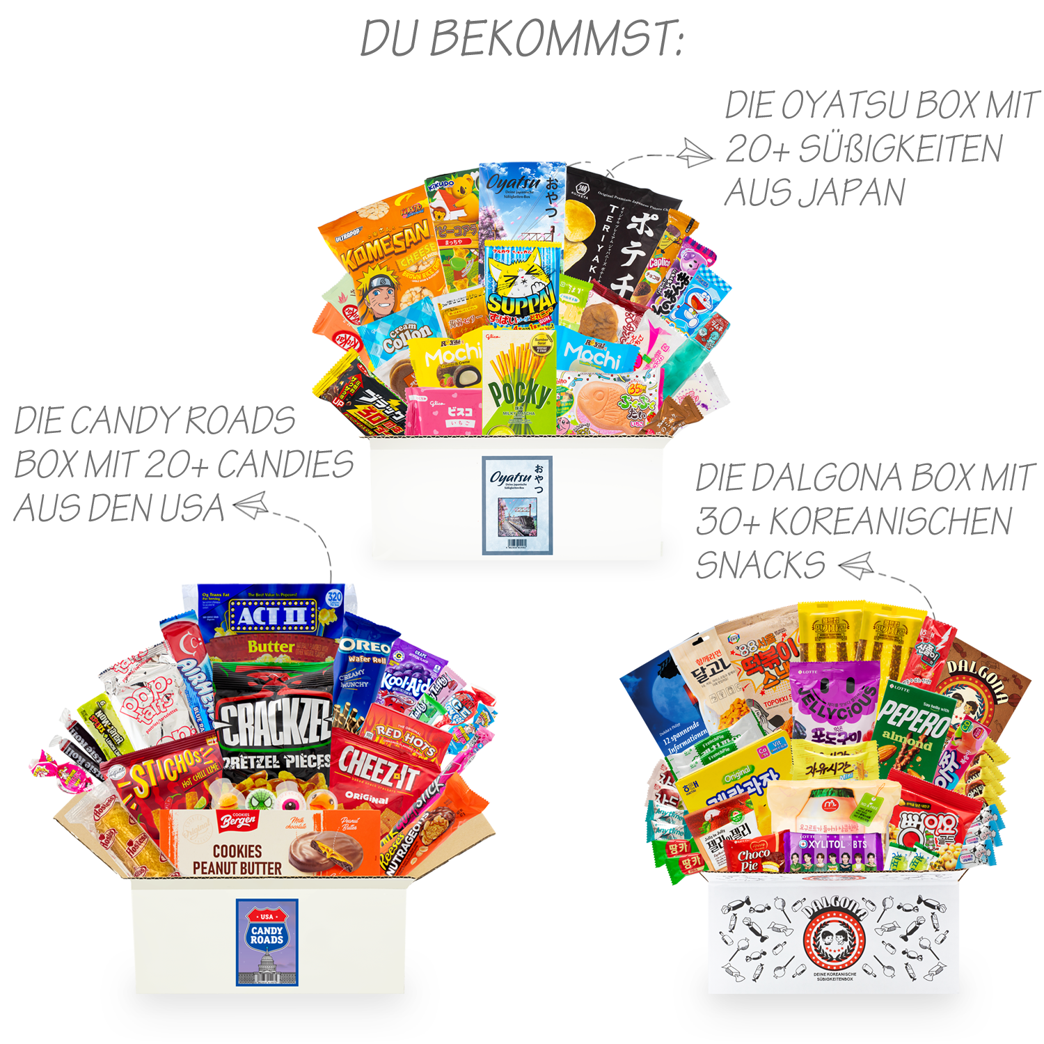 Double Candy Experience: 6 candy boxes from Korea, Japan and the USA