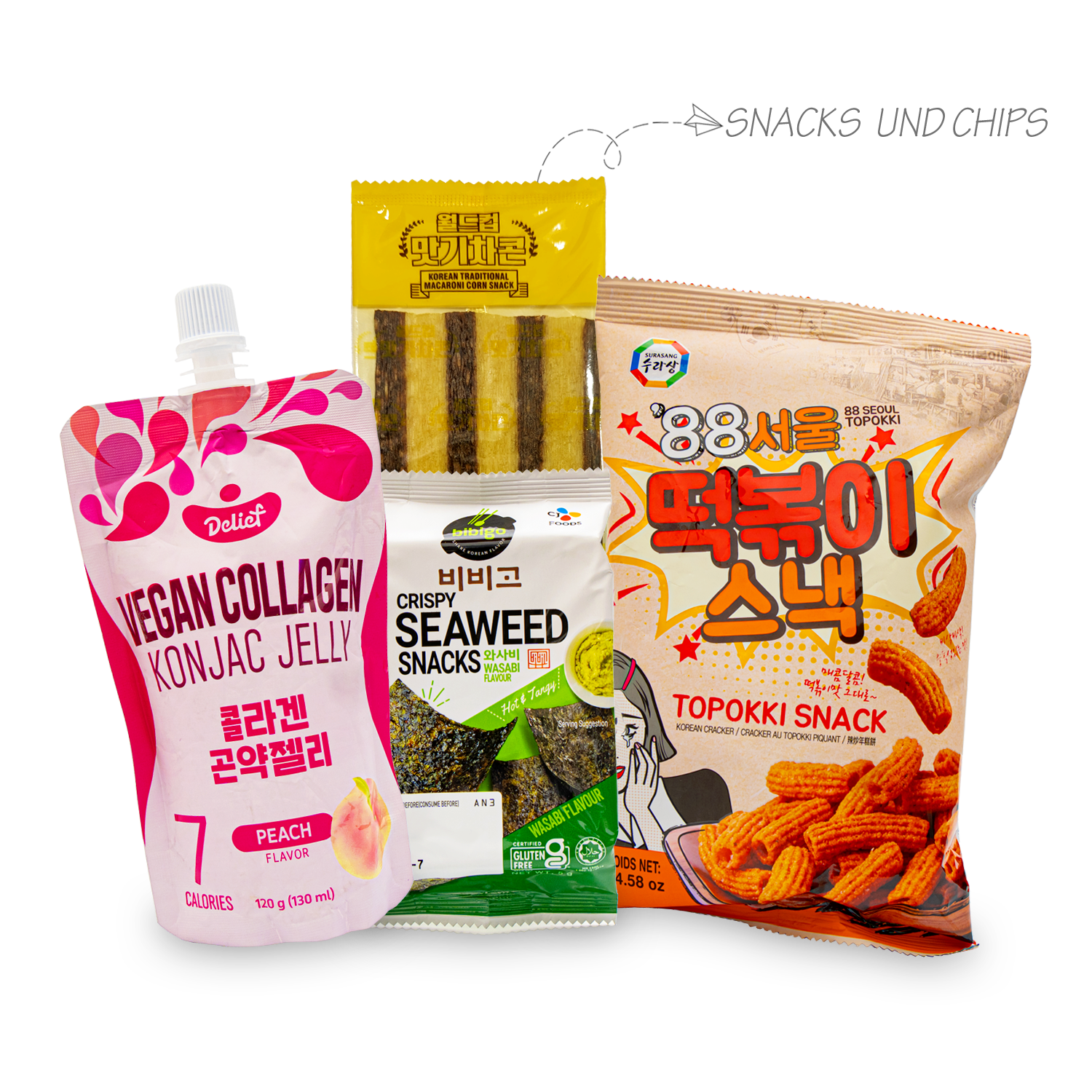 Vegetarische Dalgona Box: Überraschungsbox mit 23 koreanischen Süßigkeiten