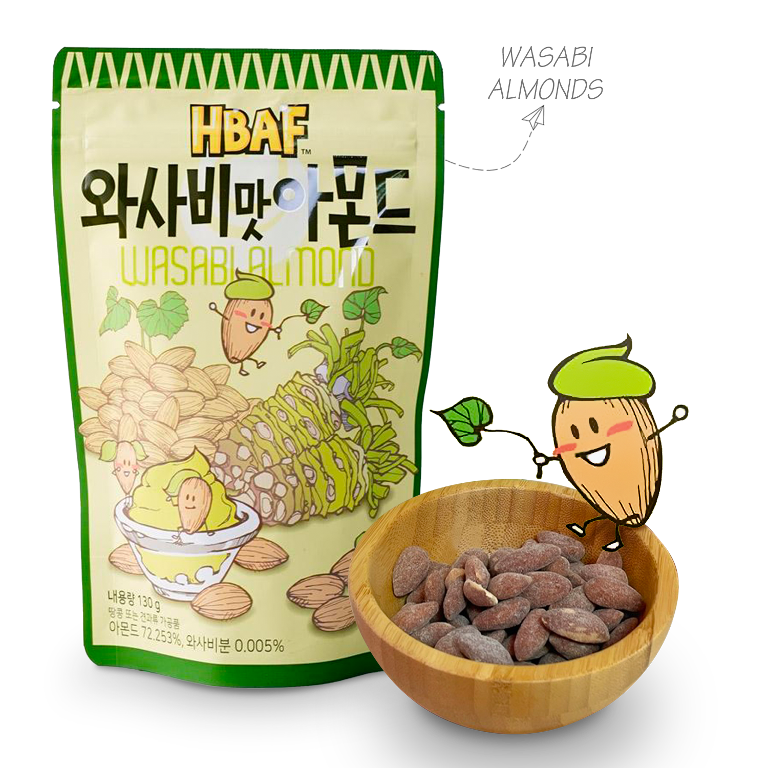 HBAF Mandeln: Ein koreanischer Mandel-Snack (5 Geschmacksrichtungen)