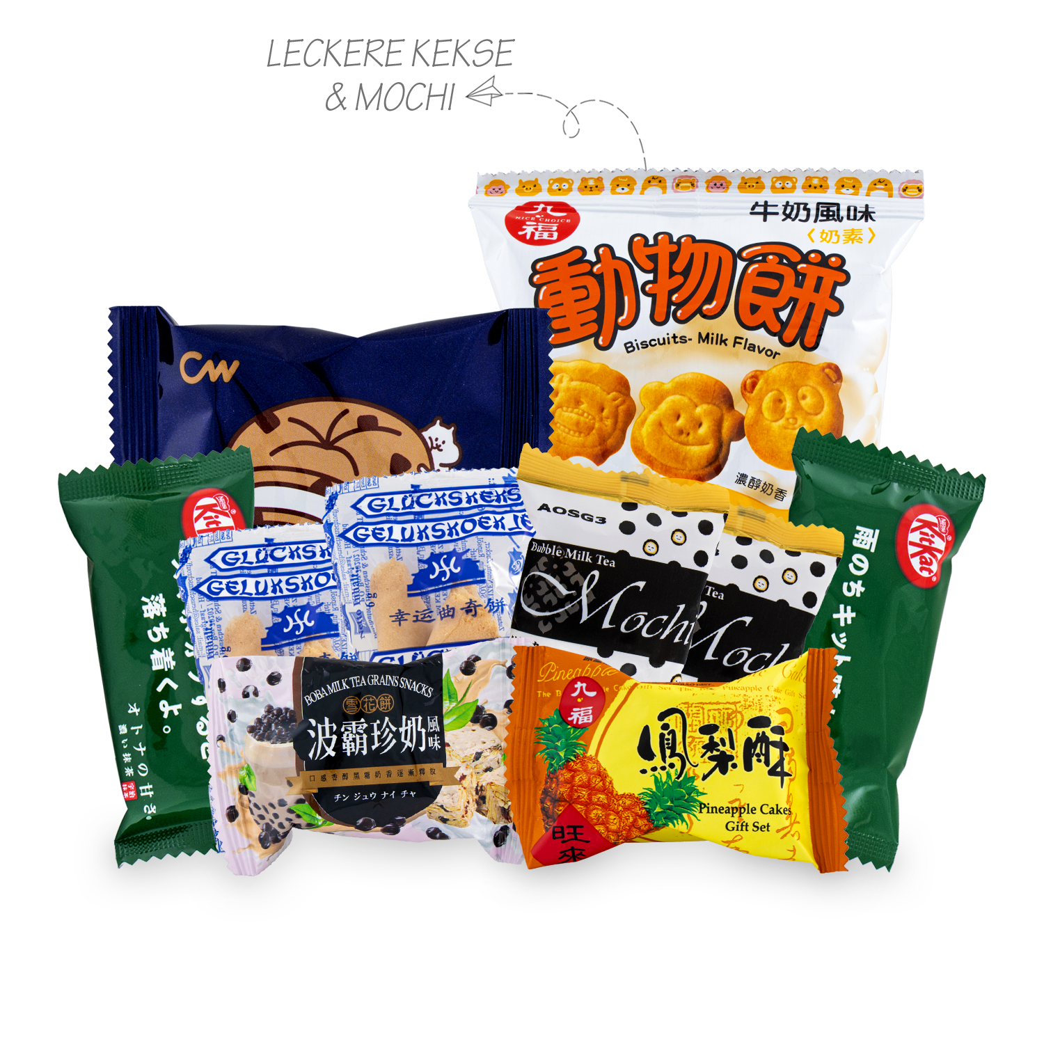 Asiatische Süßigkeiten Box: Überraschungsbox mit über 30 Snacks aus Asien