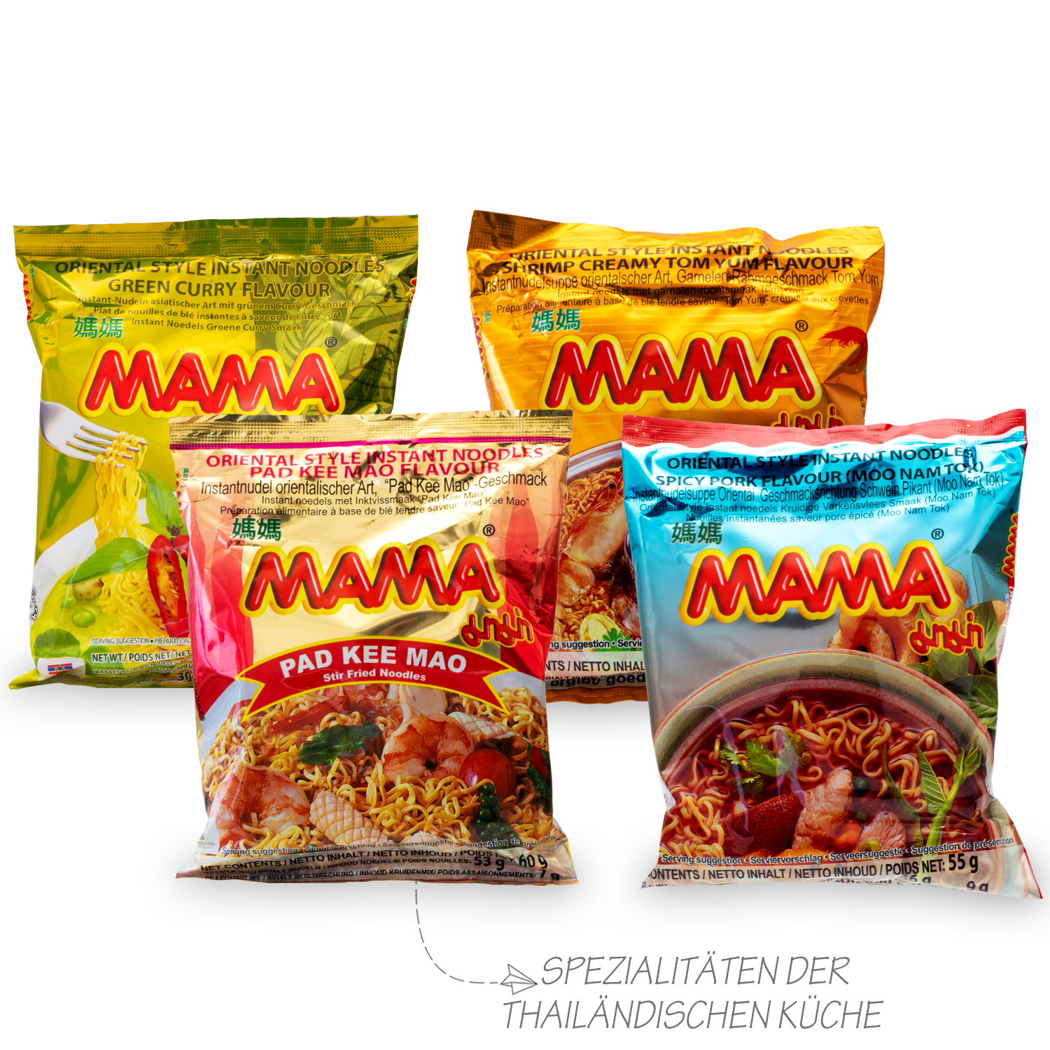 Ba Mee MAMA: Überraschungsbox mit 30 thailändischen Instant-Nudeln