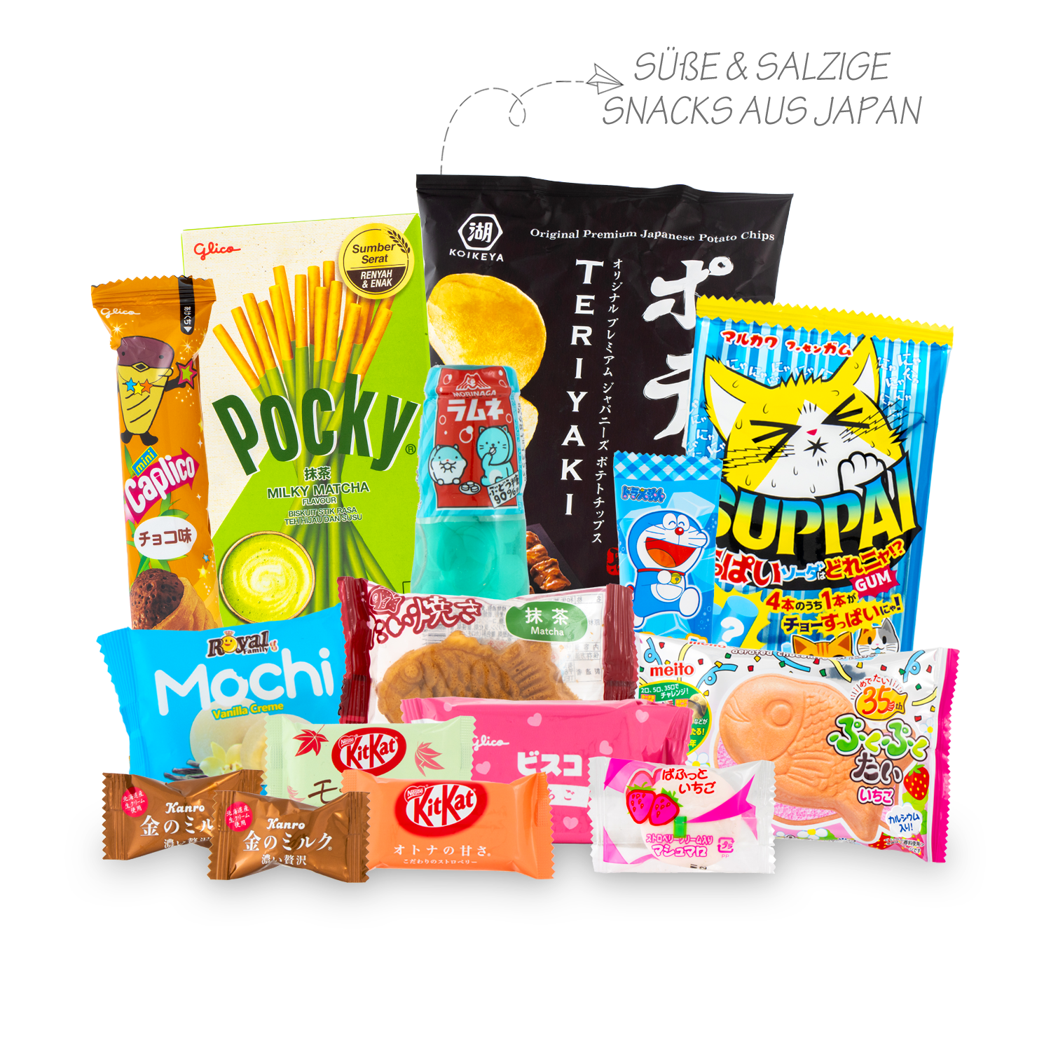 Double Snack Bundle: 4 candy boxes from Korea and Japan