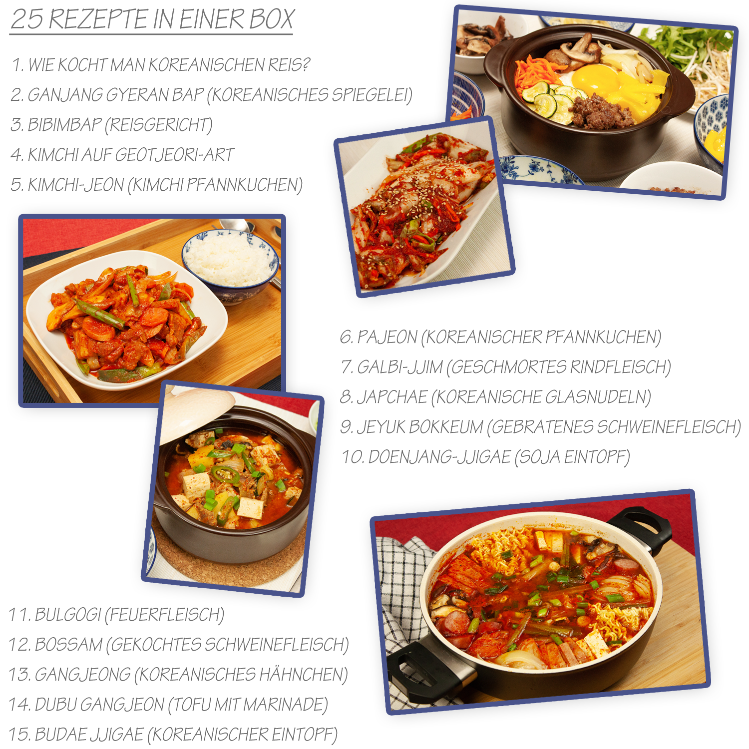 Dosirak: Korea cooking box for cooking 25 Korean recipes