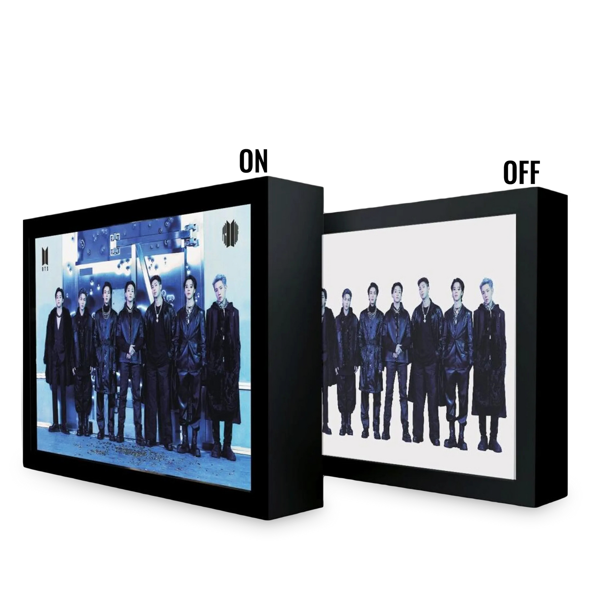 BTS: Dekoratives Bild mit LED Beleuchtung