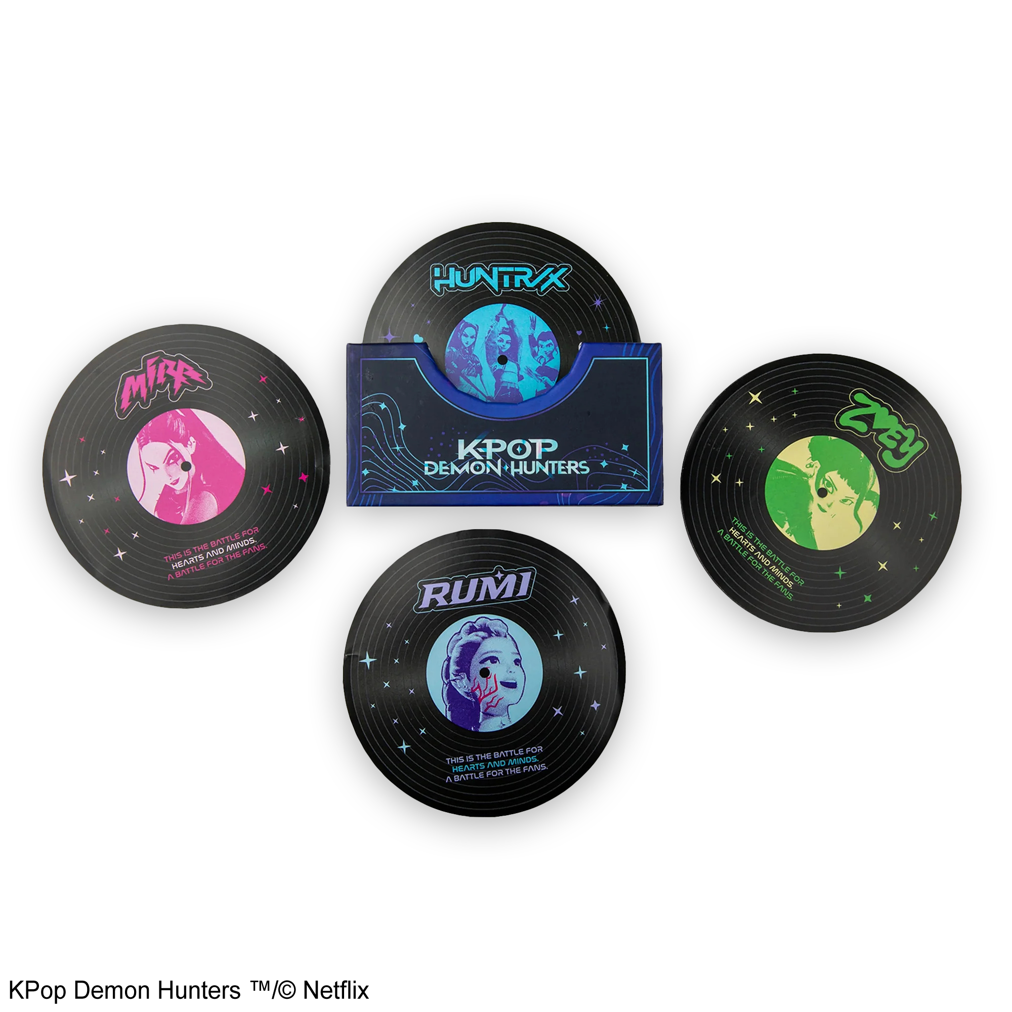 KPop Demon Hunters: 4 Untersetzer Set