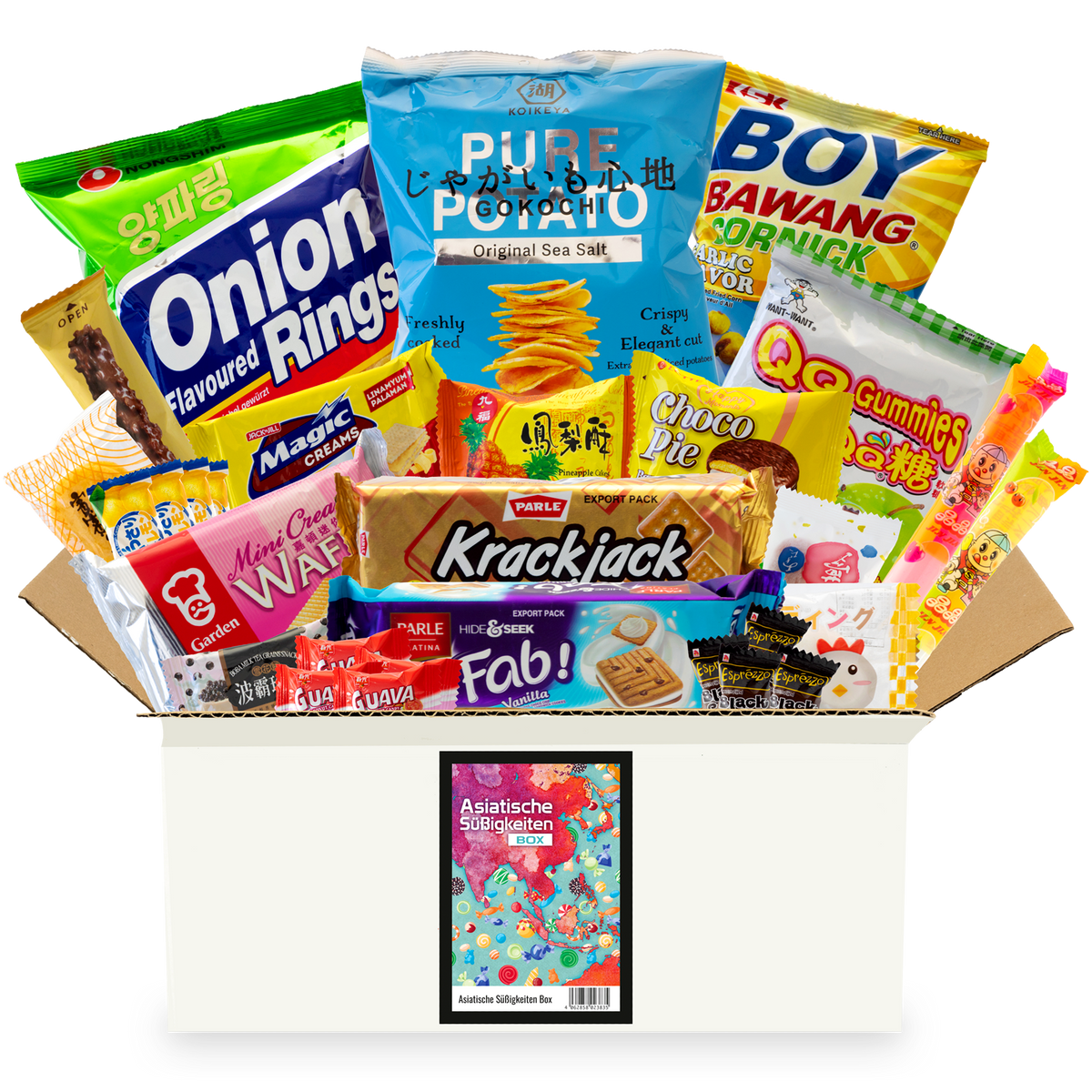 Asian Sweets Box Surprise box with over 30 snacks from Asia