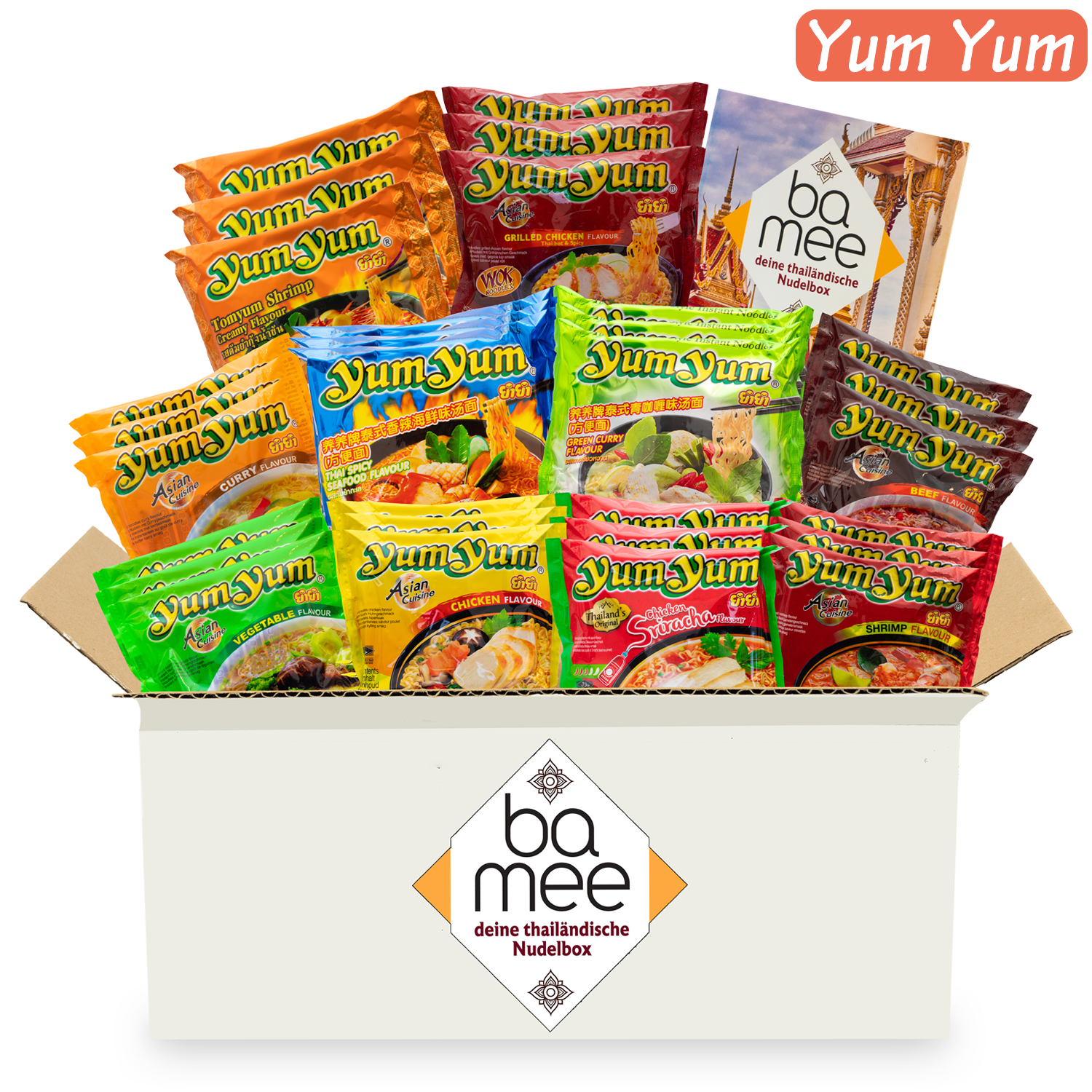 Ba Mee: Überraschungsbox mit 30 thailändischen MAMA oder YUMYUM Instant-Nudeln