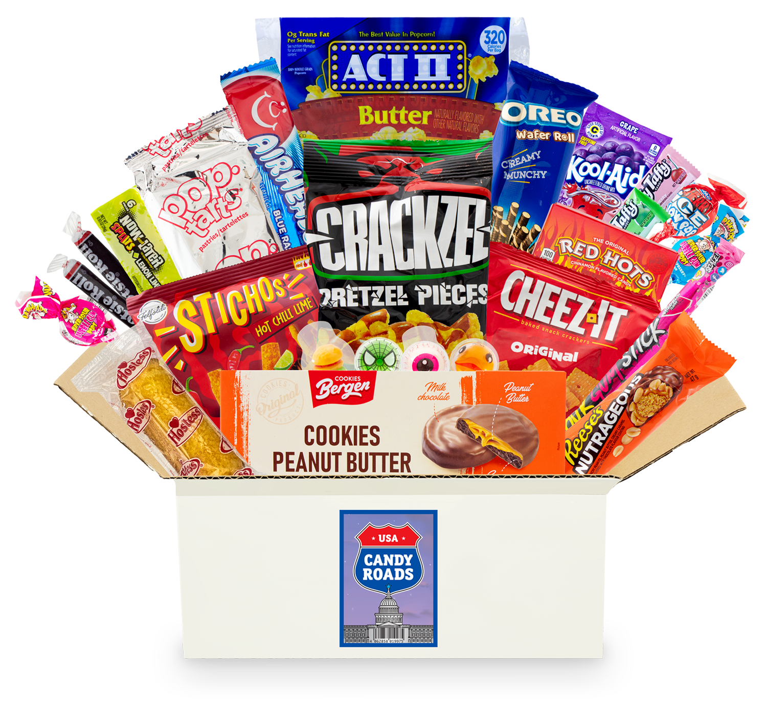Candy Roads: Überraschungsbox mit über 20 amerikanischen Süßigkeiten