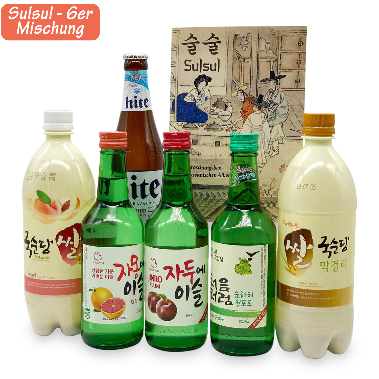 Sulsul: Surprise box with 6 alcoholic drinks from Korea